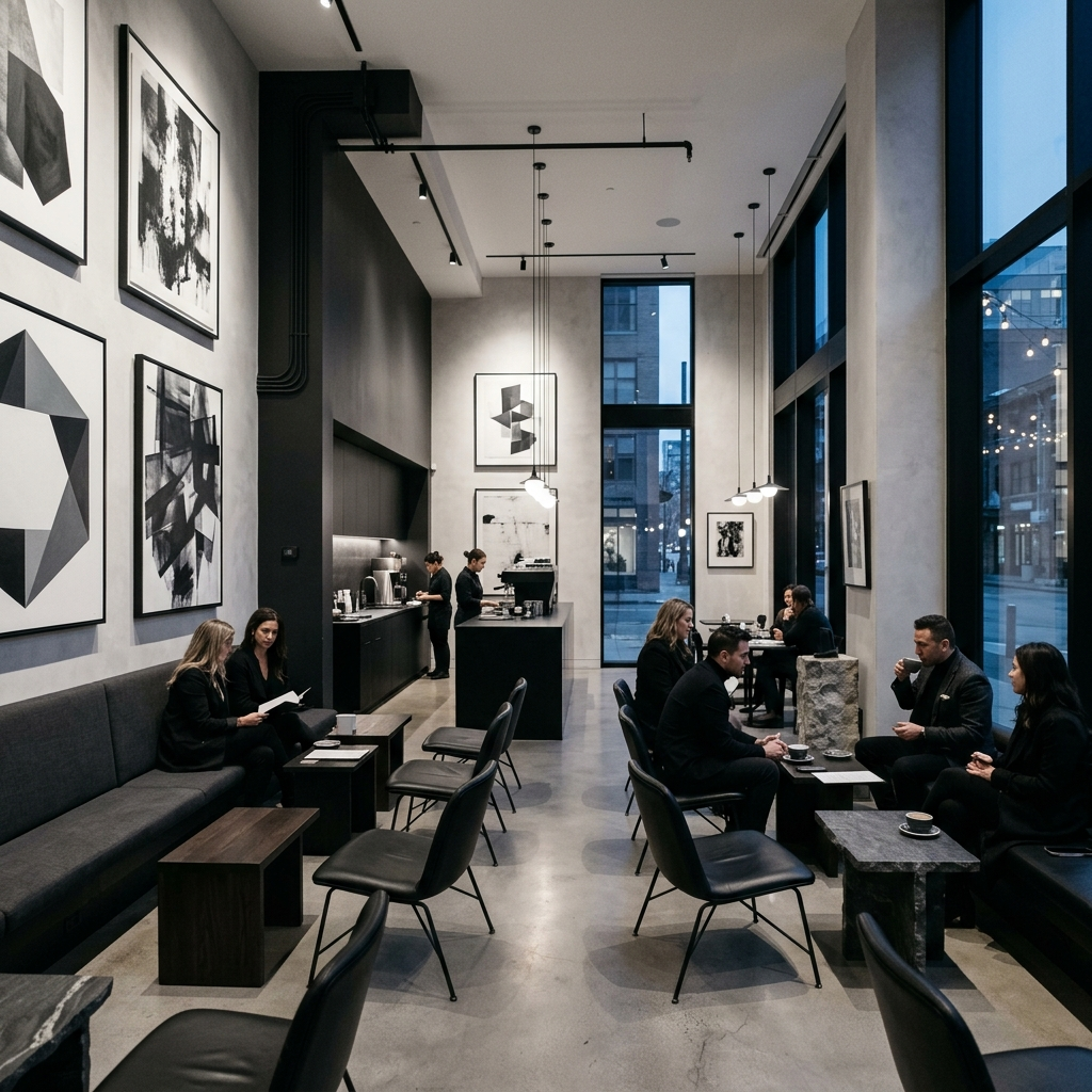Art installed inside a welcoming venue