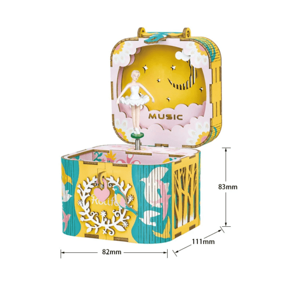 DIY Dancing Ballerina Music Box/Wooden Model Kit - Image 3