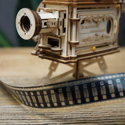 DIY Film Projector/Vitascope Mechanical Wooden Model Kit