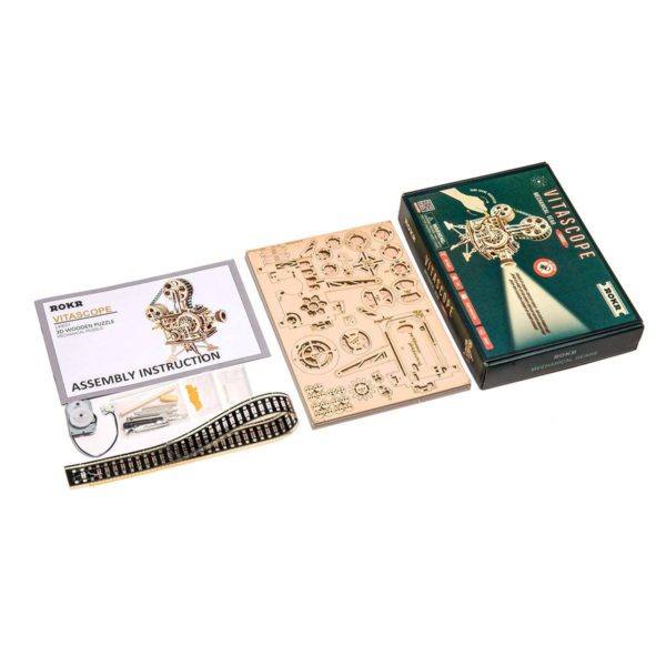 DIY Film Projector/Vitascope Mechanical Wooden Model Kit - Image 4