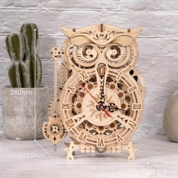 DIY OWl Clock/Mechanical Wooden Model Kit - Image 2