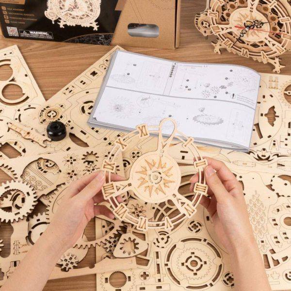 DIY OWl Clock/Mechanical Wooden Model Kit - Image 3