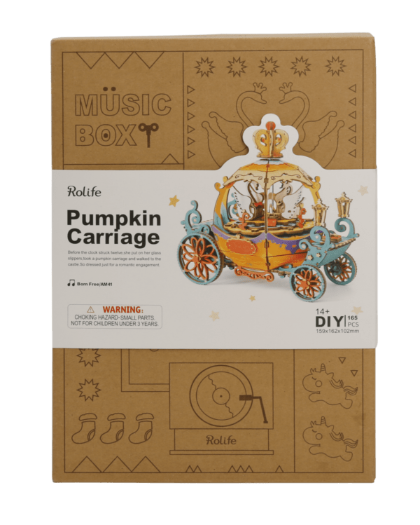 DIY Pumpkin Carriage Music Box/Wooden Model Kit - Image 4