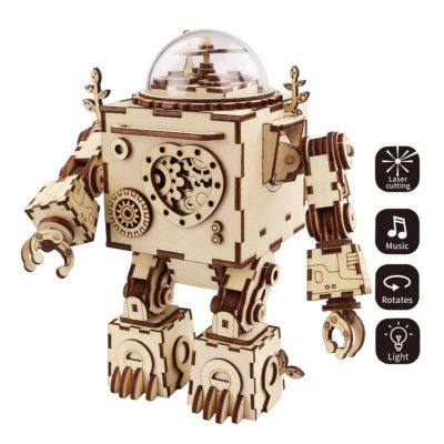 DIY Robot Steampunk Music Box/Wooden Model Kit