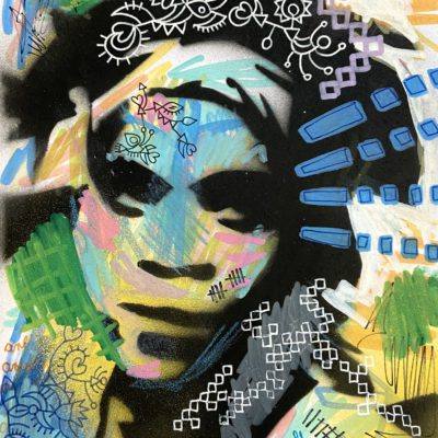Framed Original Art- Jean-Michel Basquiat