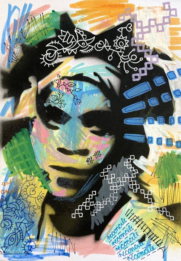Framed Original Art- Jean-Michel Basquiat
