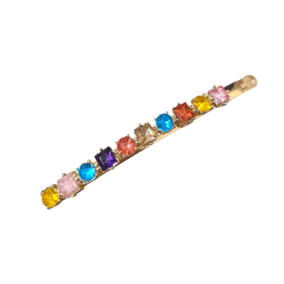 Multicoloured Rhinestone Hair Clip