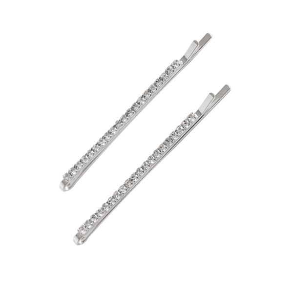 Silver Classic Rhinestone Hair Clips