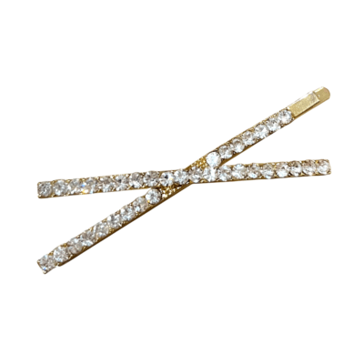 X shape Rhinestone Hair Clip