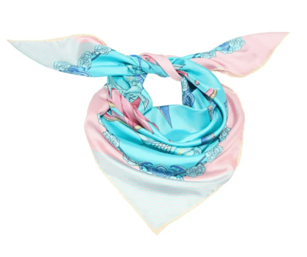 The Fish square silk scarf FS0119 - Image 3