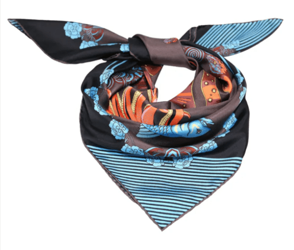 The Fish square silk scarf FS0319 - Image 2