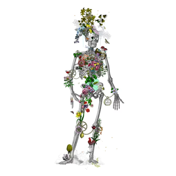 AD MOLDU SKALTU VERDA - STILL SKELETON WHITE - ART PRINT